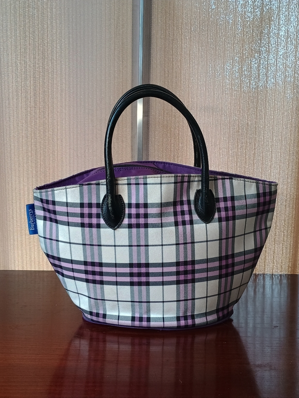 Burberry Blue Nova Check Handbag